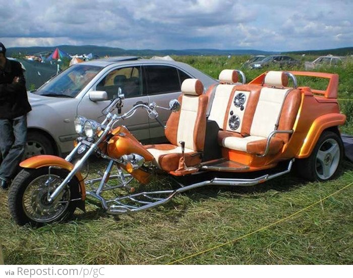Three Seater Motorcycle