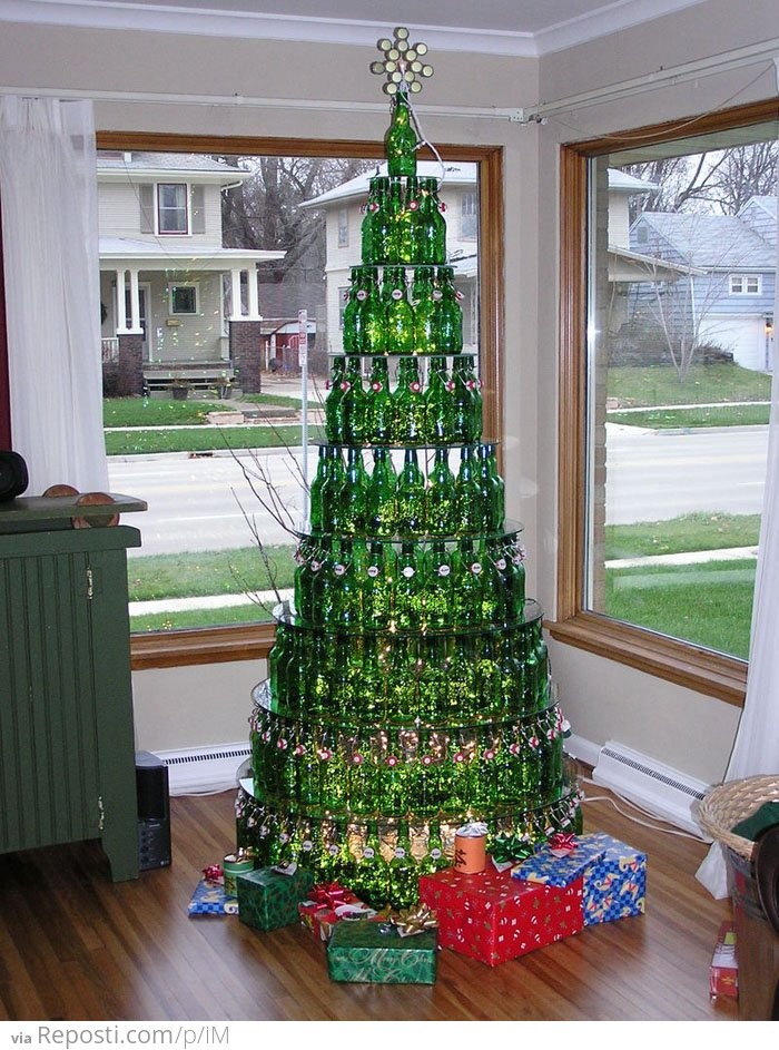 Beer Bottle Christmas Tree
