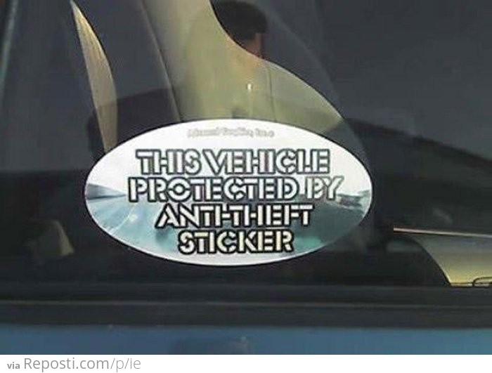 Anti Theft Sticker