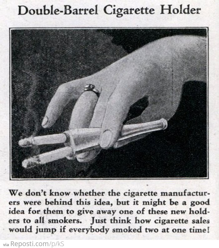 Double Barreled Cigarette Holder