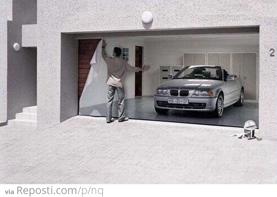 Instant Garage With Car