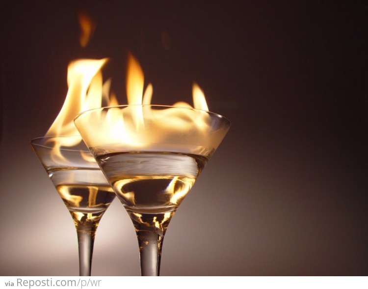 Flaming Cocktails