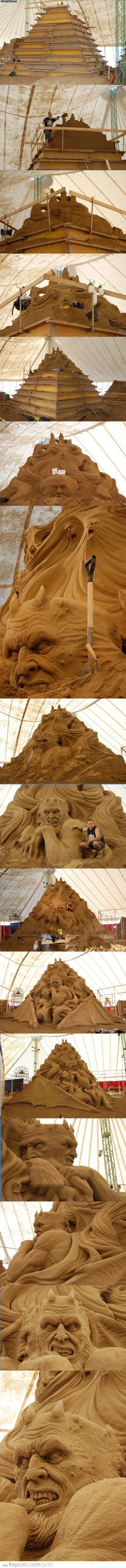 Dante's Satan Sand Sculpture