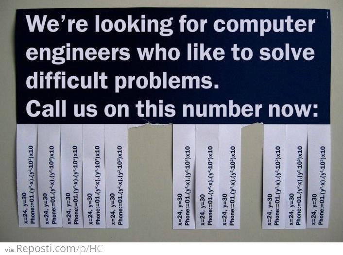 Looking For Computer Engineers