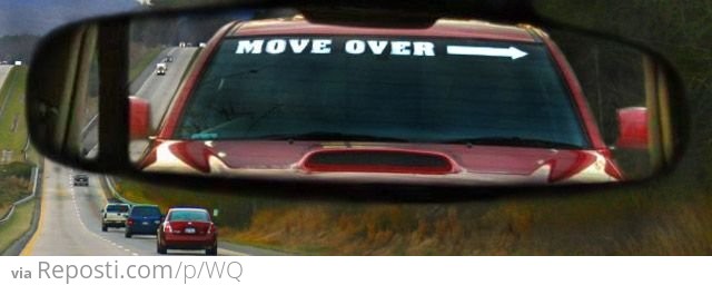 Move Over ==>