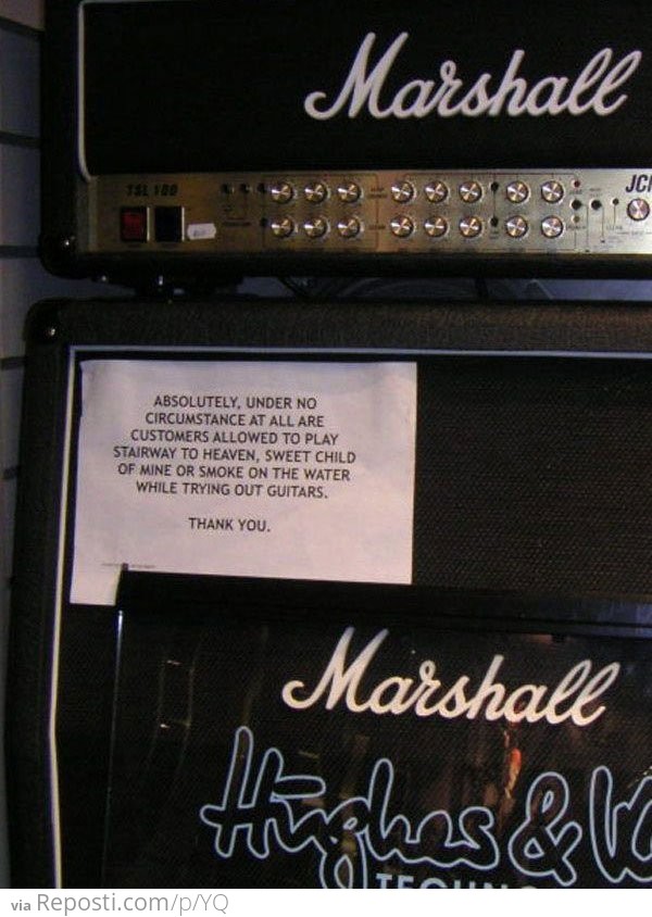 Music Store Warning