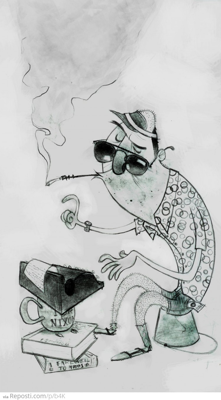 Hunter S. Thompson Drawing