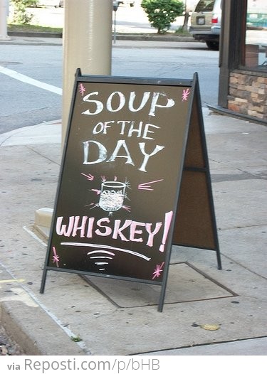 I think I'll have some soup...