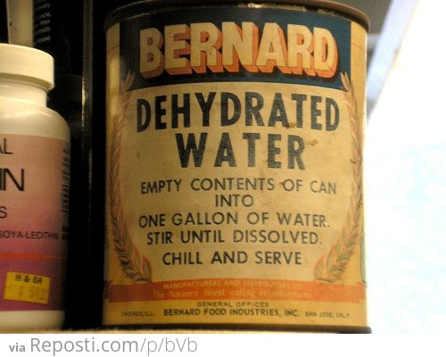 Dehydrated Water