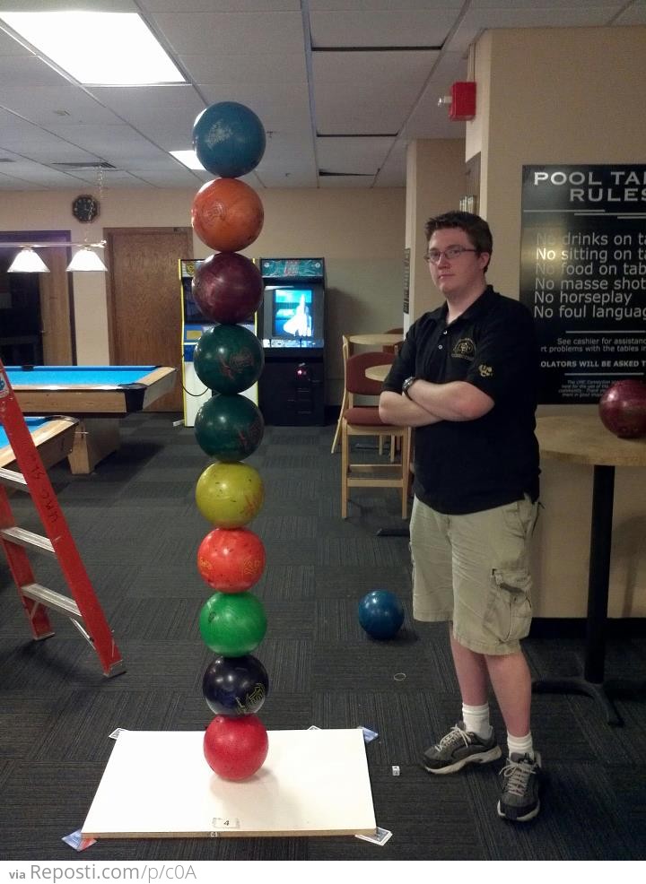 Bowling Ball Stacking