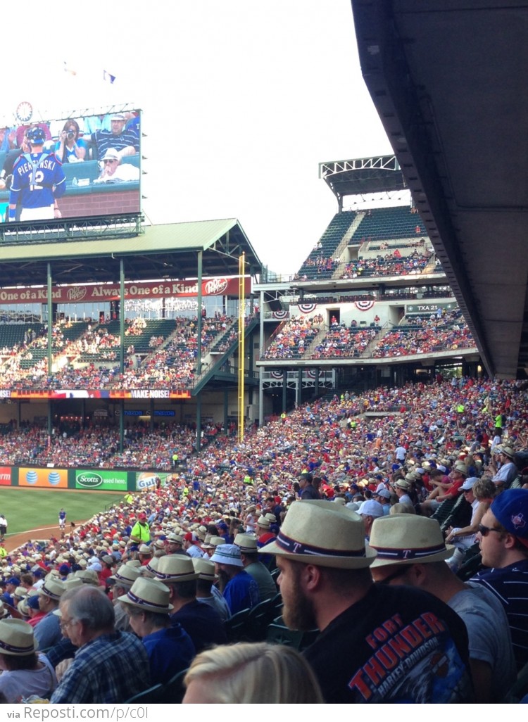 Fedora Night at the Rangers Game