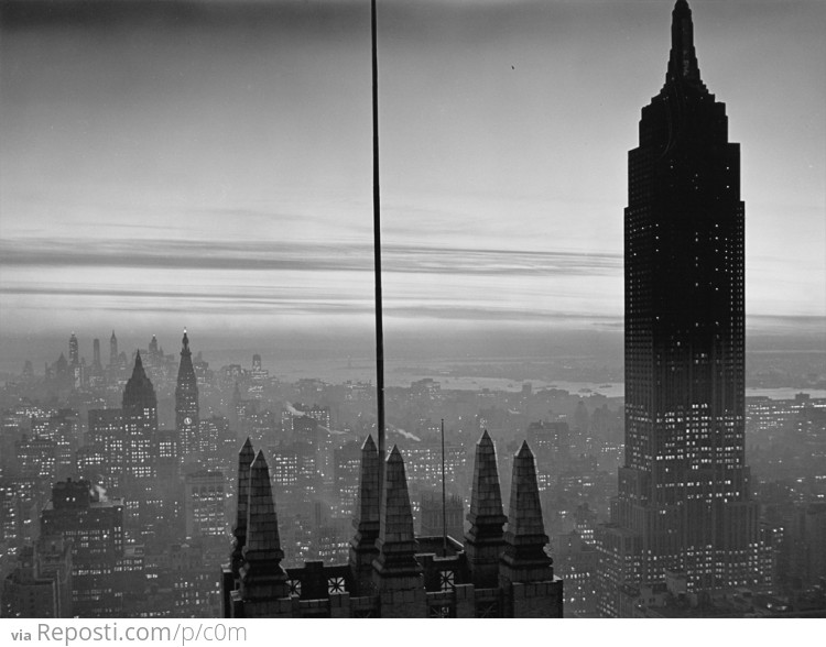 The Empire State Building in 1930s NYC