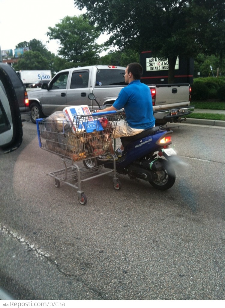 Just riding home from Walmart!