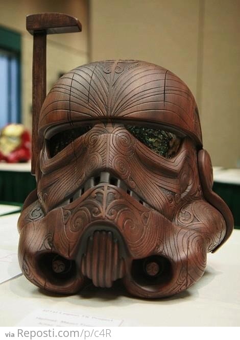 Wood Storm Trooper Helmet