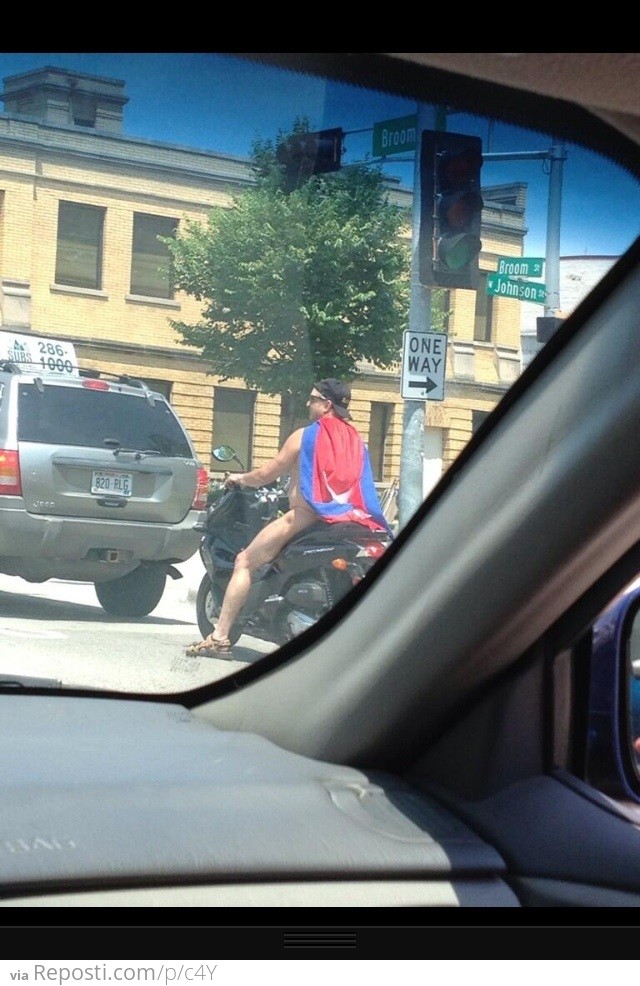 Thong Cape Scooter Man