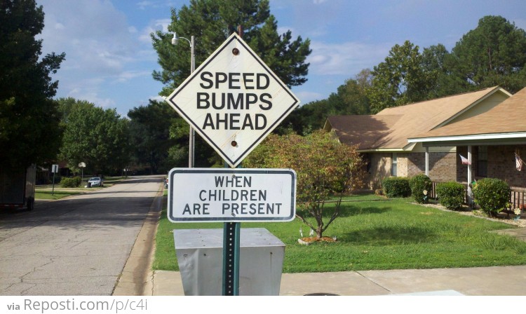 Speed Bumps Ahead