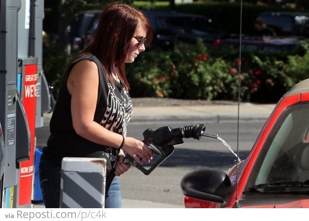 Just Putting Some Gas In The Car.. On The Car...