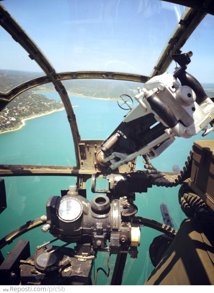 In The Nose of a B-25 Bomber