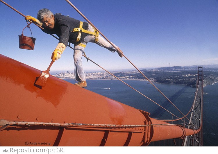 Painting The Golden Gate Bridge