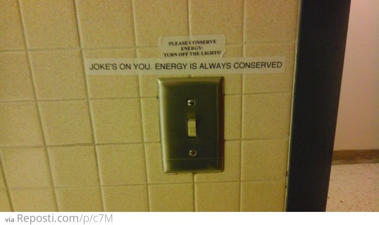 Please Conserve Energy