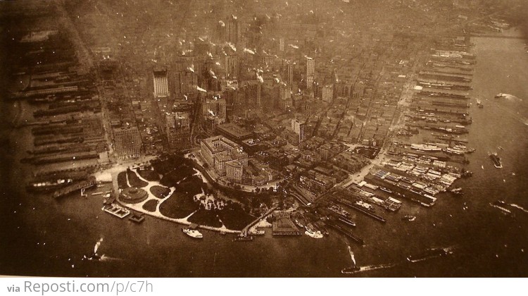 First Ever Aerial Photo of Manhattan