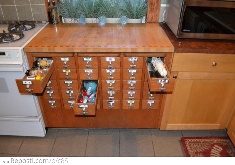 Repurposed Old Card Library Catalog