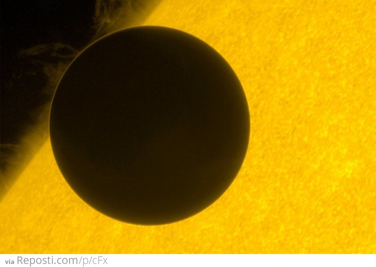 Japan's Hinode Views Venus Crossing The Sun