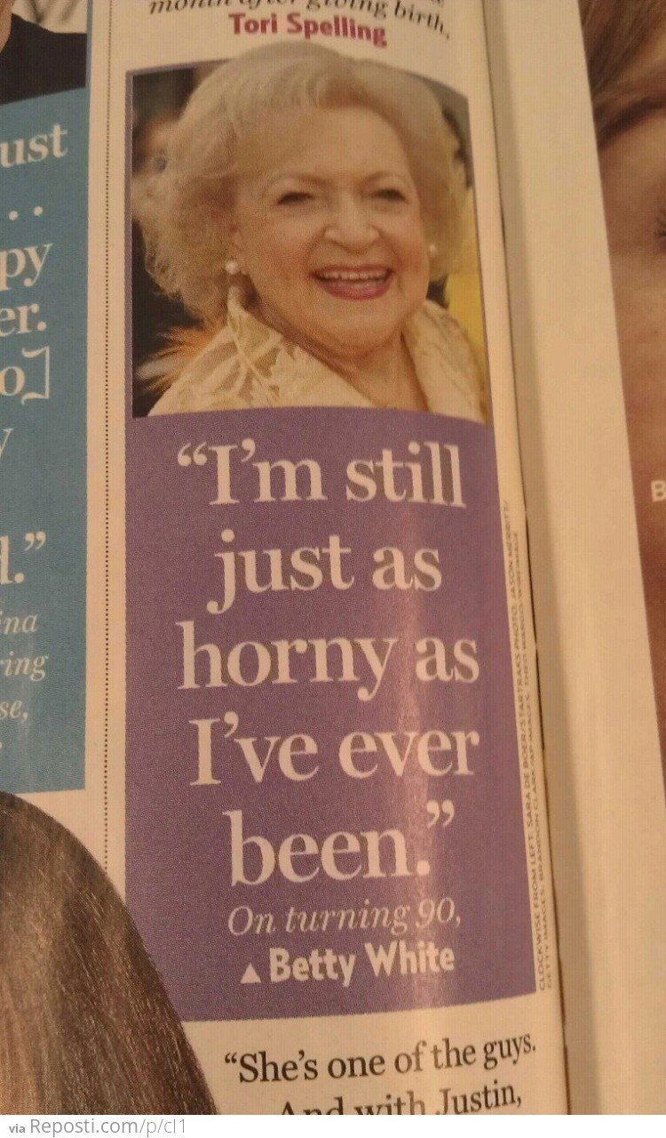 Betty White on turning 90