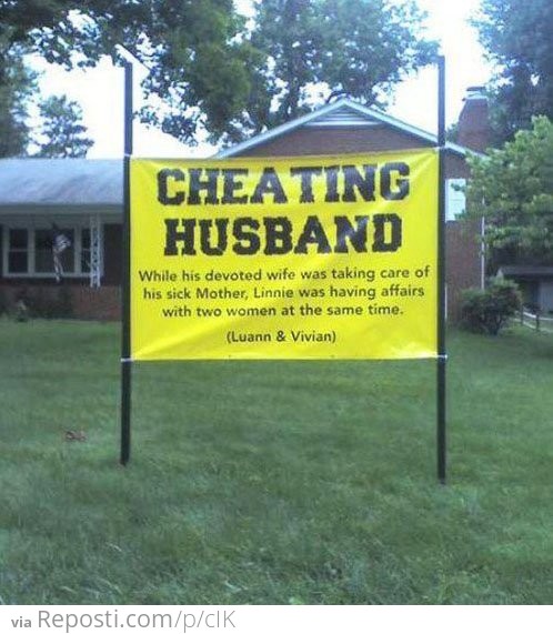 Cheating husband