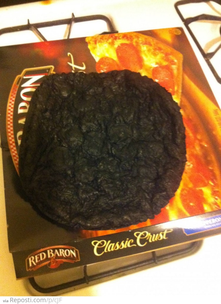 Forgot about the pizza in the oven...