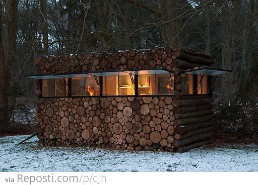 A very cool little log cabin