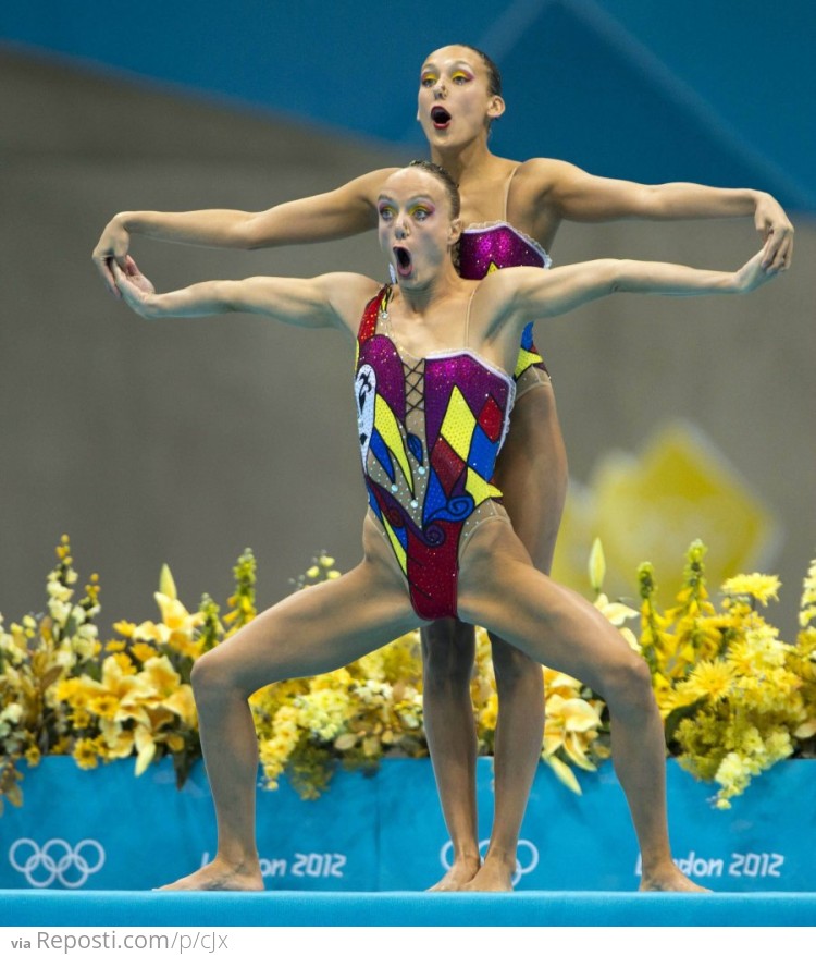 Canadian synchronized swimmers