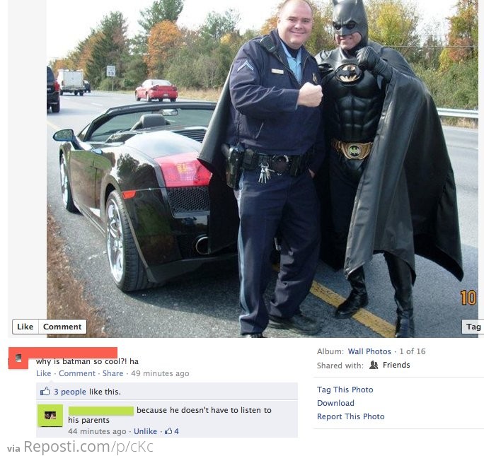 Batman Pulled Over