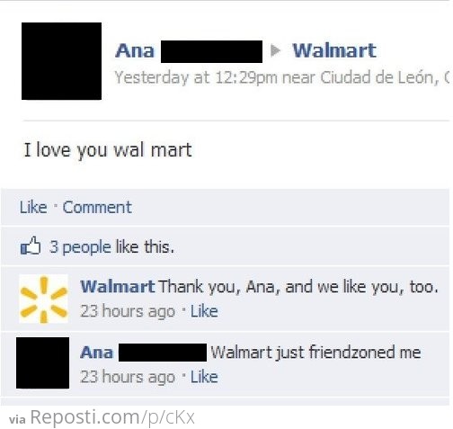 Friendzoned by Walmart