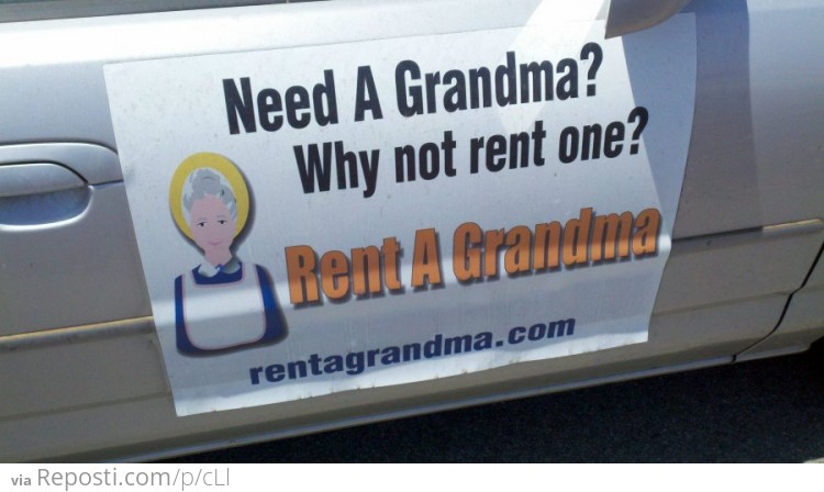 Need an extra grandma? Just rent one!