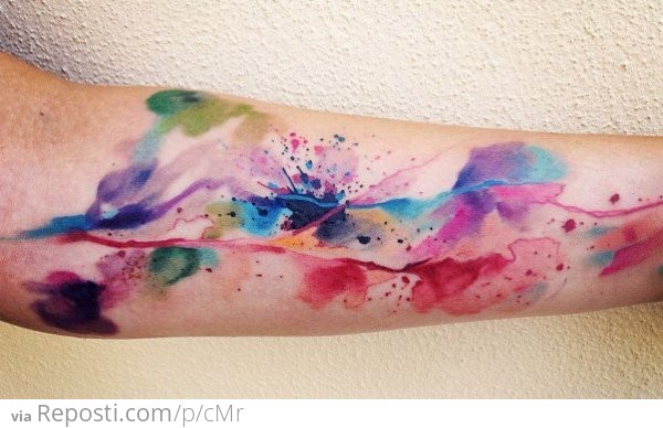 "Watercolor" tattoo