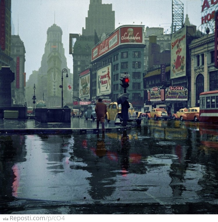 Times Square 1943 In Color