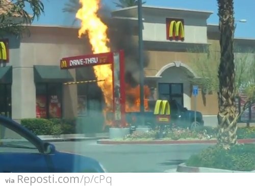 It was a normal day at the McDonald's drive-thru