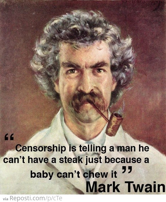 Censorship according to Mark Twain