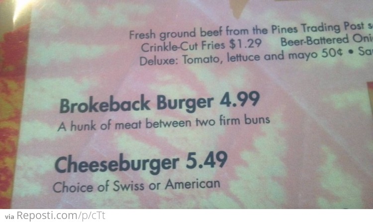 The Brokeback Burger