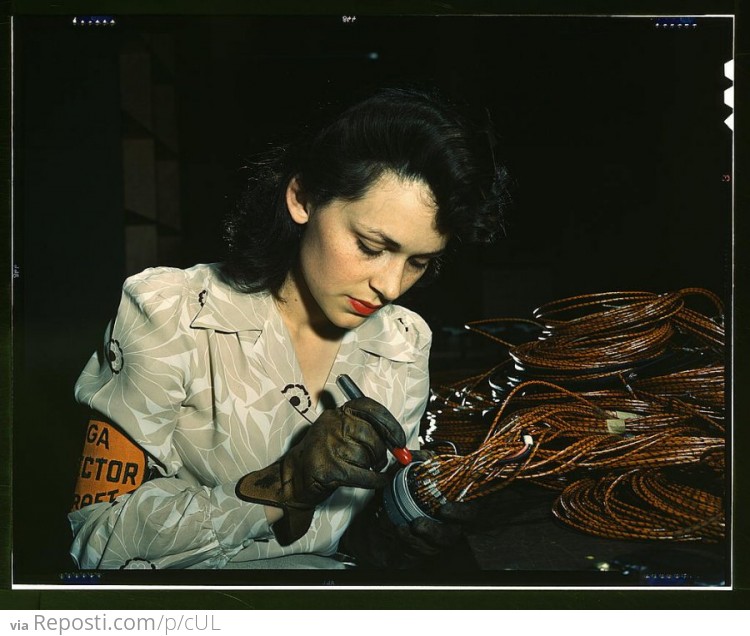 Woman aircraft worker, June 1942