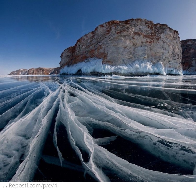 Frozen lake