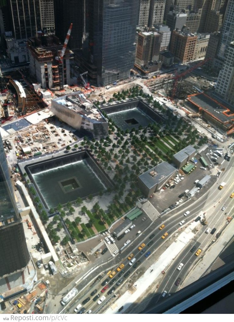 View of the 9/11 Memorial