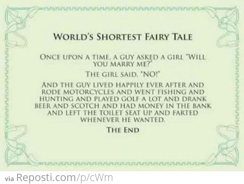 World's shortest fairy tale