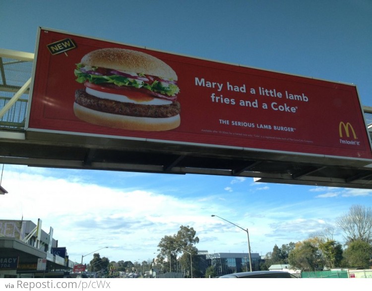 McDonald's started selling lamb burgers in OZ