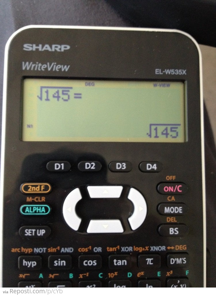 That's not very helful, calculator.