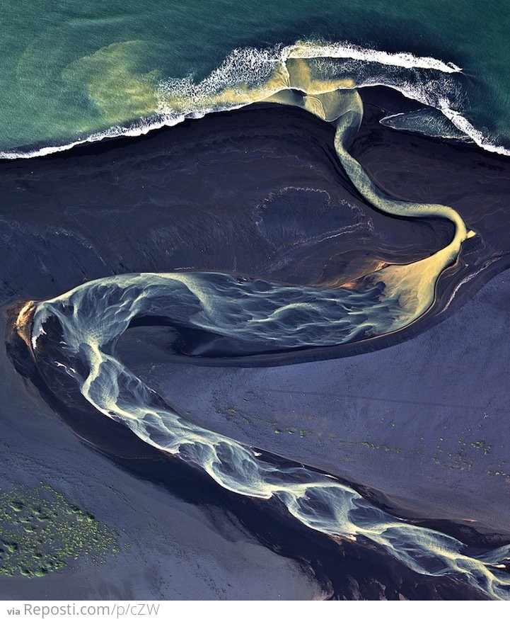 Volcanic River in Iceland