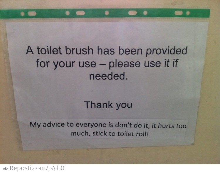 Use The Toilet Brush