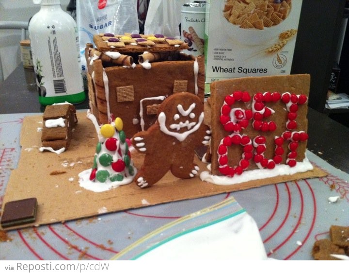 Angry Gingerbread House