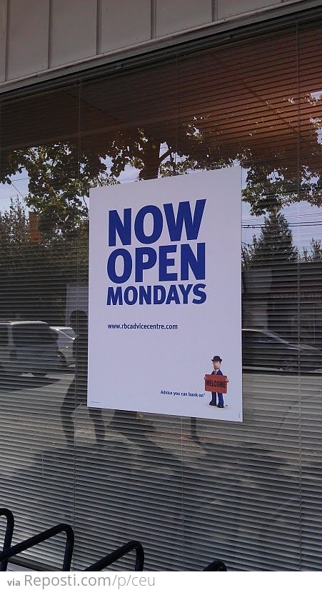 Banking - Now On Mondays!